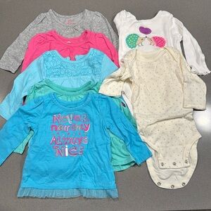 BUNDLE | baby girls | 6mth long sleeve & long sleeved body suits